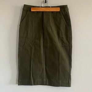 Main Street Exchange Green Denim Skirt